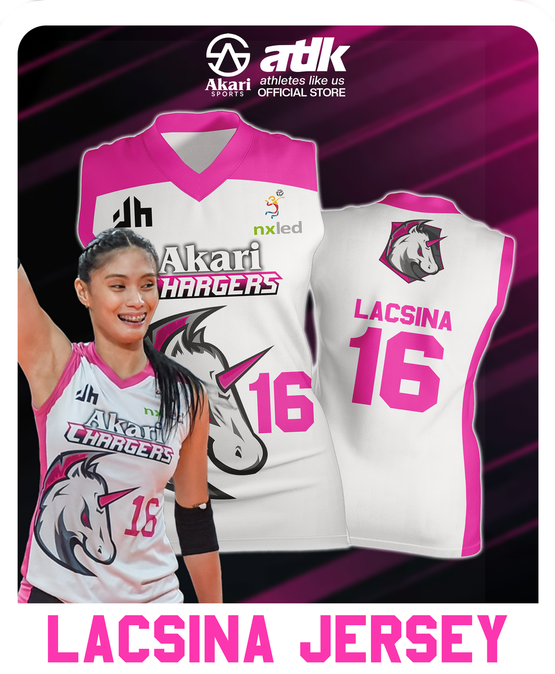AKARI CHARGERS #16 LACSINA JERSEY
