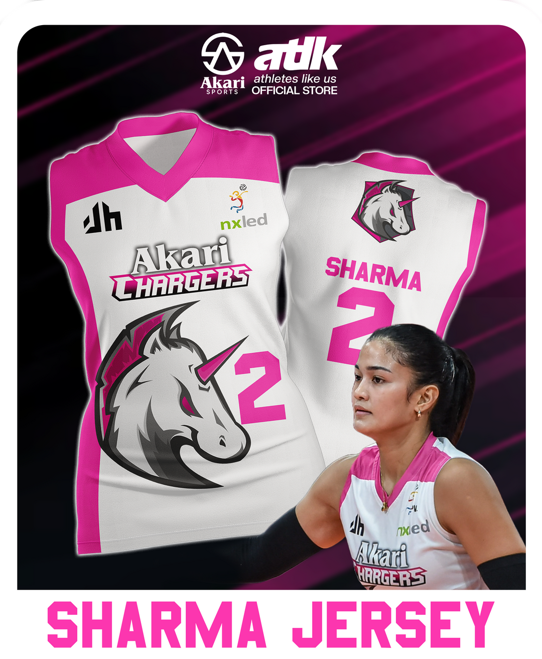 AKARI CHARGERS #2 SHARMA JERSEY