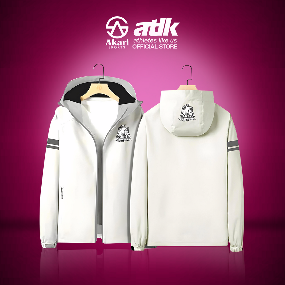 ATLETIKA | Akari Chargers Windproof Waterproof Jacket [White & Silver]