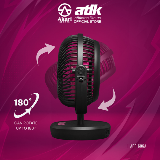 ATLETIKA | Akari Chargers 6" Rechargeable Desk Fan with LED Night Light (ARF-606A)