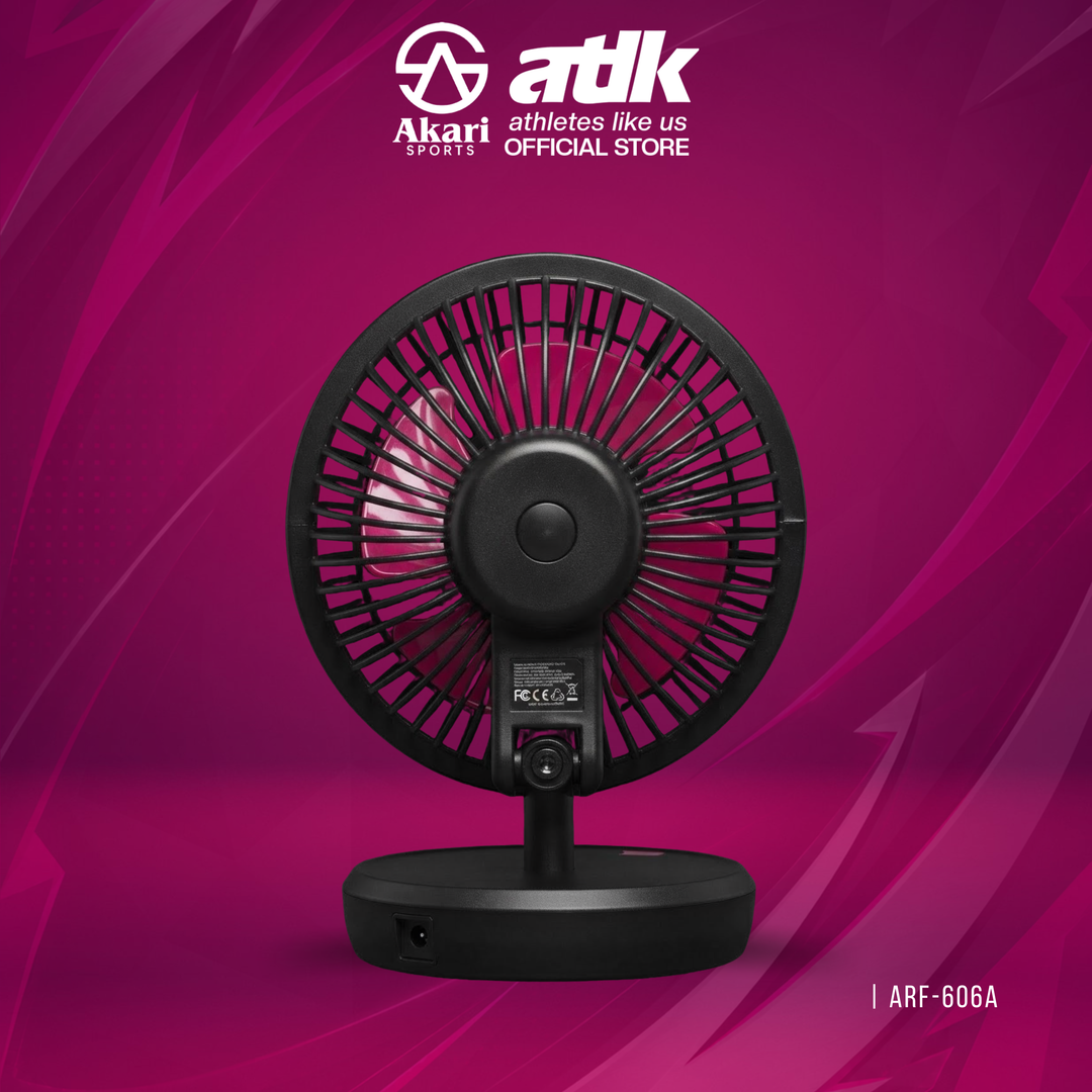 ATLETIKA | Akari Chargers 6" Rechargeable Desk Fan with LED Night Light (ARF-606A)