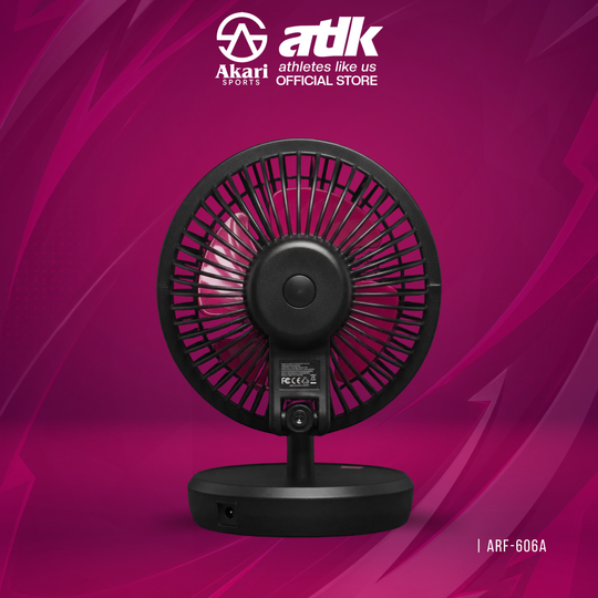 ATLETIKA | Akari Chargers 6" Rechargeable Desk Fan with LED Night Light (ARF-606A)
